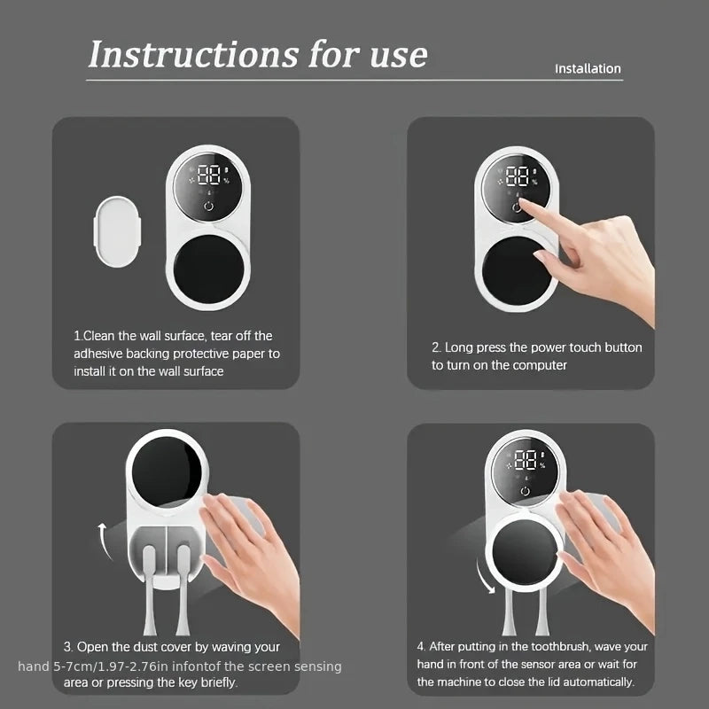 Induction Switch UV Toothbrush Sterilizer Case