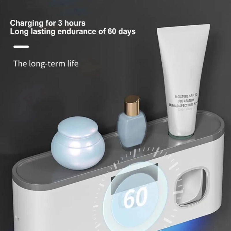 UV Sterilizing Toothbrush Holder & Dispenser